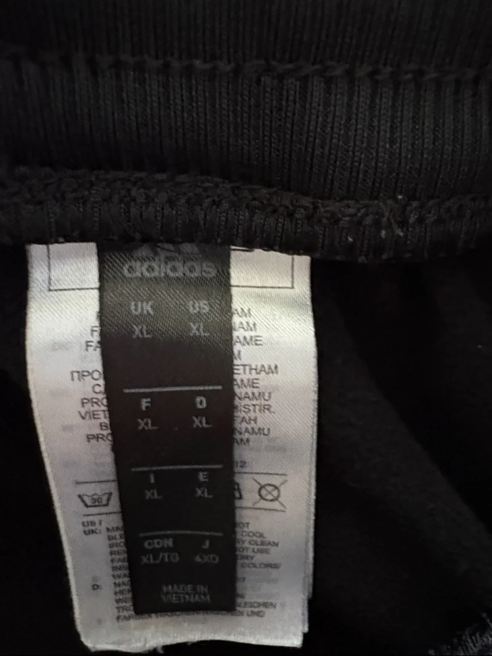 adidas Men’s Black Jogger Sweatpants with Logo Size XL
